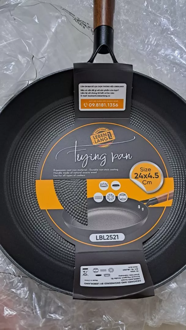 Chảo gang chống dính Lebenlang Chảo gang chống dính Lebenlang